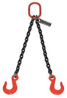 38Y942 Chain Sling, Dbl Leg, 7400 lb, 9/32 In, 3 ft