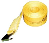 38Z989 Tiedown, Winch Strap, WLL5000 lb, Flat Hook