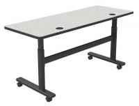 39A155 Mobile Table, Rectangle, Gray