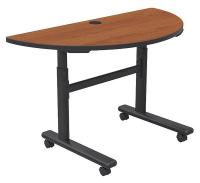 39A159 Mobile Table, Half Round, Cherry
