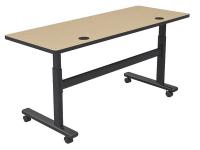 39A160 Mobile Table, Rectangle, Maple