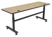 39A161 Mobile Table, Rectangle, Maple