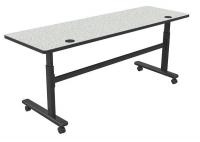 39A164 Mobile Table, Rectangle, Gray