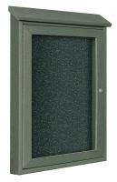 39A228 Bulletin Board Cabinet, 30x48 In, Green