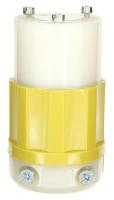39A775 Connector, Nema 5-30R, Industrial, Yellow