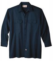 39C160 Long Sleeve Work Shirt, Twill, Navy, S