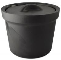 39C554 Ice Bucket with Lid, Black, 4L