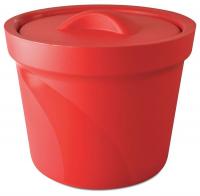 39C555 Ice Bucket with Lid, Red, 4L