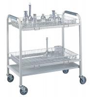 39D533 Laboratory Glassware Cart, 2 Baskets
