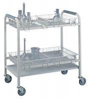 39D534 Laboratory Glassware Cart, 4 Baskets