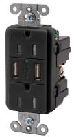 39E879 USB Charger Receptacle, Black