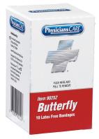 39F014 Butterfly Bandage, Plastic, PK 10