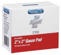 39F015 Gauze Pad, 2 x 2 In, PK 10