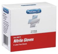 39F024 Disposable Gloves, Nitrile, Blue, PK 4