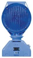 39F106 Solar Warning Light, Rechargeable, Blue