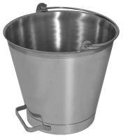 39F730 Pail, 16 qt, Stainless Steel, Extra Handle