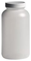 39H525 Plastic Bottle, 1000mL, Natural, PK 12