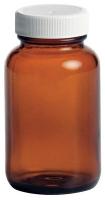 39H527 Glass Bottle, 125mL, Amber, PK 24