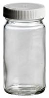 39H555 Glass Bottle, 4 oz., Clear, PK 24
