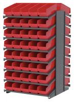 39H636 Pick Rack, 2-Sided, 39 in D, 80 Red Bins