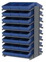 39H640 Pick Rack, 2-Sided, 39 in D, 48 Blue Bins