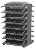 39H648 Pick Rack, 2-Sided, 39 in D, 132 Clear Bins