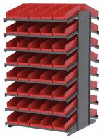 39H653 Pick Rack, 2-Sided, 39 in D, 84 Red Bins