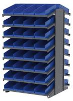 39H662 Pick Rack, 2-Sided, 39 in D, 72 Blue Bins