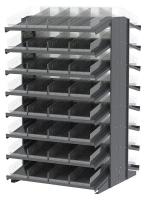 39H665 Pick Rack, 2-Sided, 39 in D, 72 Clear Bins