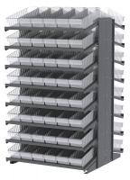 39H669 Pick Rack, 2-Sided, 39D, 96 Crys Clr Bins