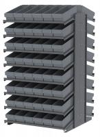 39H670 Pick Rack, 2-Sided, 39 in D, 96 Gray Bins