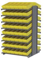 39H672 Pick Rack, 2-Sided, 39 in D, 96 Yellow Bins