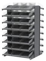 39H676 Pick Rack, 2-Sided, 39 in D, 48 Clear Bins