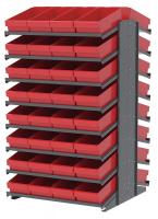 39H682 Pick Rack, 2-Sided, 39 in D, 64 Red Bins