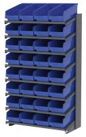 39H702 Pick Rack, 1-Sided, 18 in D, 32 Blue Bins