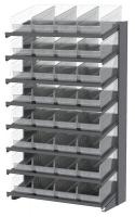 39H705 Pick Rack, 1-Sided, 18 in D, 32 Clear Bins