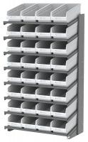 39H706 Pick Rack, 1-Sided, 18 in D, 32 White Bins