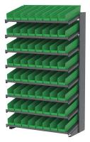 39H720 Pick Rack, 1-Sided, 18 in D, 72 Green Bins