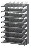 39H728 Pick Rack, 1-Sided, 18 in D, 48 Clear Bins