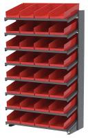 39H738 Pick Rack, 1-Sided, 18 in D, 36 Red Bins