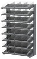 39H739 Pick Rack, 1-Sided, 18 in D, 36 Clear Bins