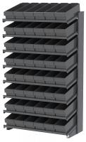 39H744 Pick Rack, 1-Sided, 18 in D, 48 Gray Bins