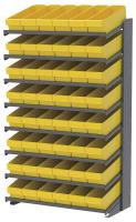 39H746 Pick Rack, 1-Sided, 18 in D, 48 Yellow Bins