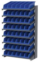 39H758 Pick Rack, 1-Sided, 18 in D, 10 Blue Bins