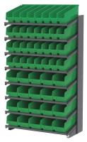 39H764 Pick Rack, 1-Sided, 18 in D, 52 Green Bins