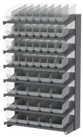 39H766 Pick Rack, 1-Sided, 18 in D, 52 Clear Bins