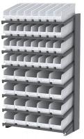 39H767 Pick Rack, 1-Sided, 18 in D, 52 White Bins