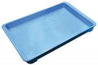 39H985 Stack Container, 18-3/4x11-7/8x1-3/4, Blue