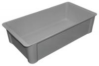 39H996 Stack Container, 23-3/5x12x6, Gray
