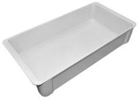 39H998 Stack Container, 23-3/8x12x4-3/8, White